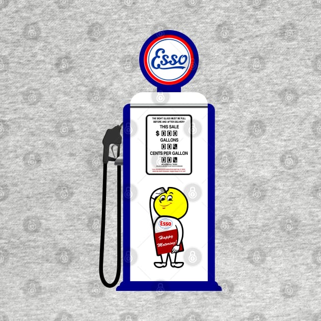 Gas Pump 50's Vintage Art by San Studios Company